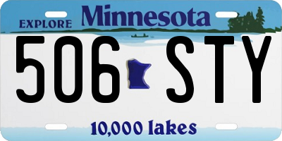 MN license plate 506STY