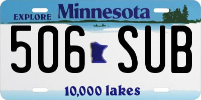 MN license plate 506SUB