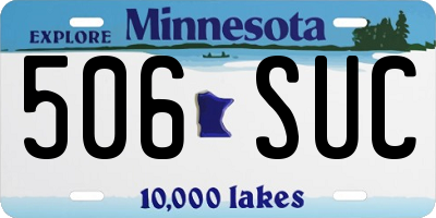 MN license plate 506SUC