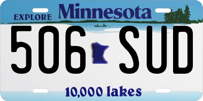 MN license plate 506SUD