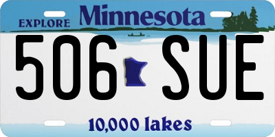 MN license plate 506SUE