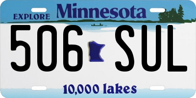 MN license plate 506SUL