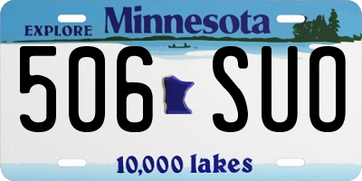 MN license plate 506SUO