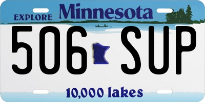 MN license plate 506SUP