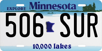 MN license plate 506SUR