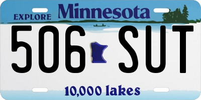 MN license plate 506SUT