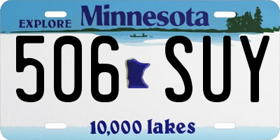 MN license plate 506SUY