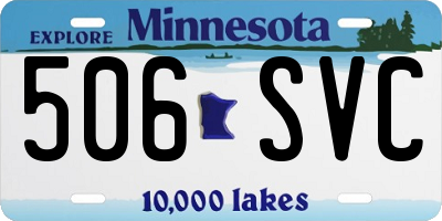 MN license plate 506SVC