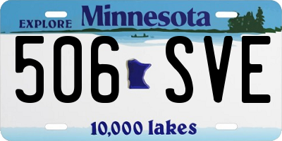 MN license plate 506SVE