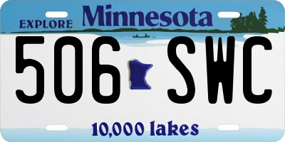 MN license plate 506SWC