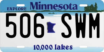 MN license plate 506SWM