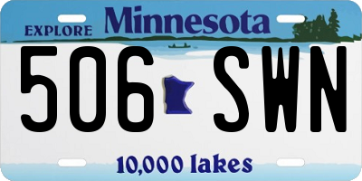 MN license plate 506SWN
