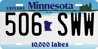 MN license plate 506SWW