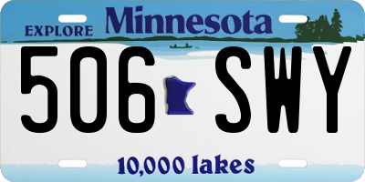 MN license plate 506SWY