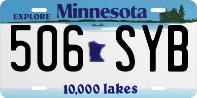 MN license plate 506SYB