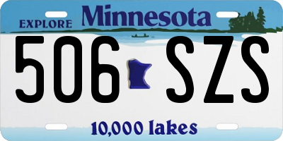 MN license plate 506SZS