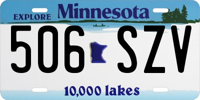 MN license plate 506SZV