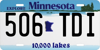 MN license plate 506TDI