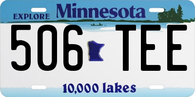 MN license plate 506TEE