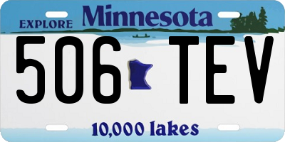 MN license plate 506TEV