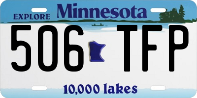 MN license plate 506TFP