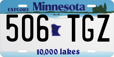 MN license plate 506TGZ