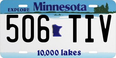 MN license plate 506TIV