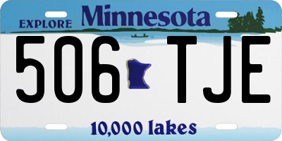MN license plate 506TJE