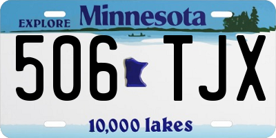 MN license plate 506TJX