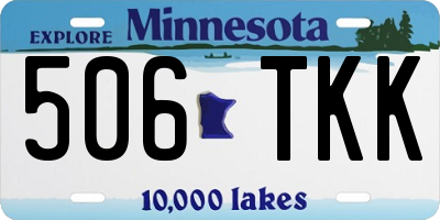 MN license plate 506TKK