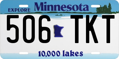 MN license plate 506TKT