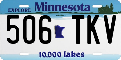 MN license plate 506TKV