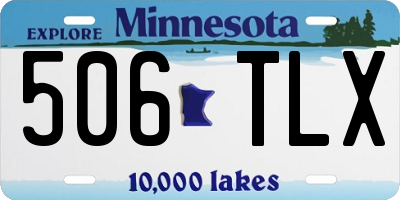 MN license plate 506TLX