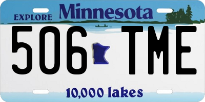 MN license plate 506TME