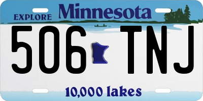 MN license plate 506TNJ