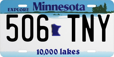 MN license plate 506TNY