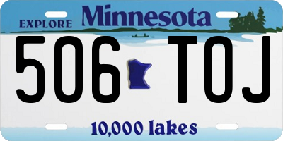 MN license plate 506TOJ