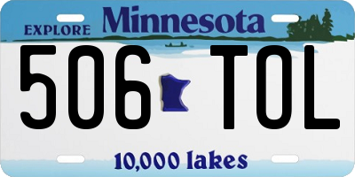 MN license plate 506TOL