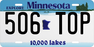 MN license plate 506TOP