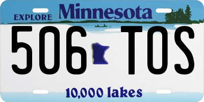 MN license plate 506TOS