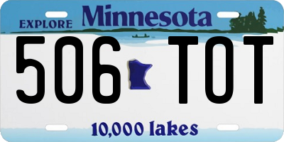 MN license plate 506TOT