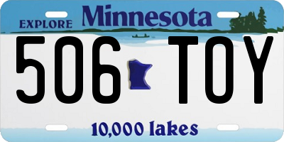 MN license plate 506TOY