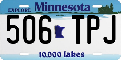 MN license plate 506TPJ