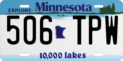 MN license plate 506TPW