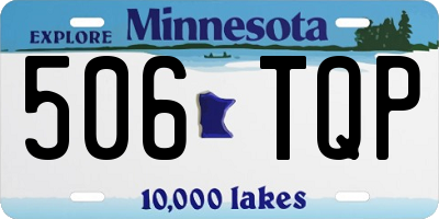 MN license plate 506TQP