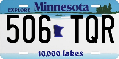 MN license plate 506TQR