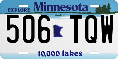 MN license plate 506TQW