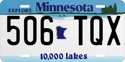MN license plate 506TQX