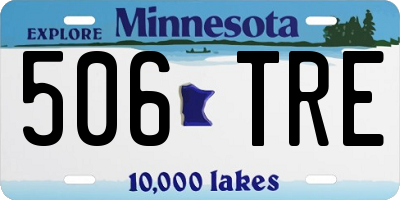 MN license plate 506TRE