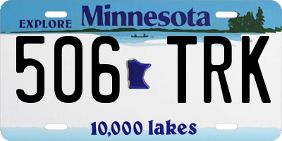 MN license plate 506TRK